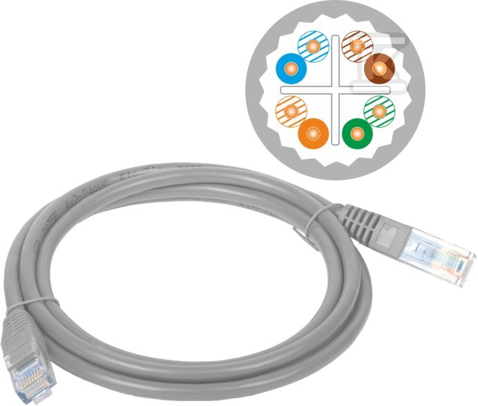 Patchcord U/UTP kat.6A LSOH 0,5m šedý - KKU6ASZA0.5